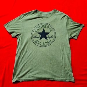 Converse Green Tee Shirt Medium Size